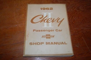 vintage 1962 Chevy  Passenger Car Shop Service Repair Manual Chevrolet - Picture 1 of 10