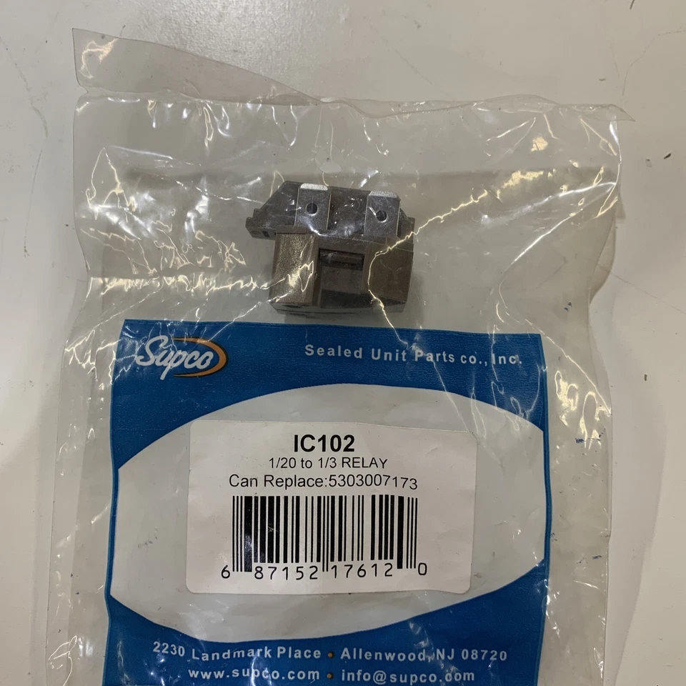 IC102 SUPCO Refrigerator Relay for Frigidaire 5303007173 Ps453311 Ap2136233