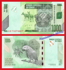 CONGO DEMOCRATIC REPUBLIC 1000 Francos francs 2020 Pick 101c SC  /  UNC - Imagen 1 de 1