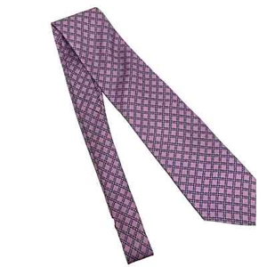 Brooks Brothers 346 Silk Tie Pink Blue Chain Print Made in USA Classic - Picture 1 of 4