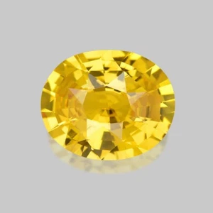 2.18cts GIT CERTIFIED GORGEOUS OVAL CUT CEYLON NATURAL RICH YELLOW SAPPHIRE - Picture 1 of 2