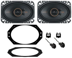 4x6" Kicker Front KSC460 Speaker Replacement Kit for 1997-2002 Jeep Wrangler TJ - Picture 1 of 12