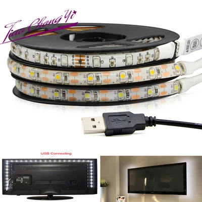 5V USB LED strip 3528 RGB white Flexible TV Background lighting strip wall Lamp - Image 1 of 4