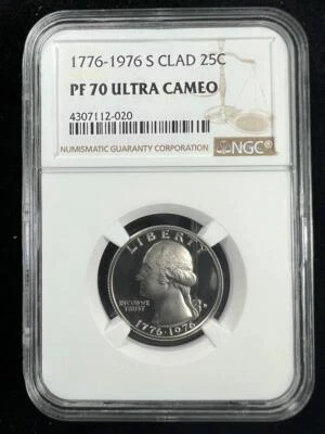 1776-1976 S CLAD WASHINGTON QUARTER 25C PF70 ULTRA CAMEO NGC UCAM DCAM SKU 3168 - Image 1 of 2