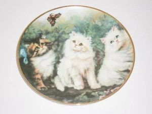 Plato de colección - Plato de pared - Meadow Trio de Adrienne Lester - Gatos - Imagen 1 de 2