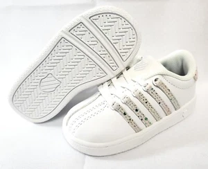 Säugling Kleinkind K-Swiss Classic 23343-184 weiß bunt Glitzer Turnschuhe Schuhe - Bild 1 von 4