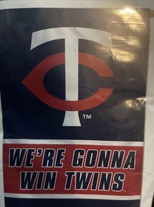 Minnesota Twins Baseball Vertical Flag Banner 28 X 40 in " WE'RE GONNA WIN TWINS - Picture 1 of 6