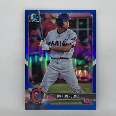 Quentin Holmes Rookie Prospect Blue Refractor #D/150 2018 Bowman Chrome #BCP88 - Image 1 of 4