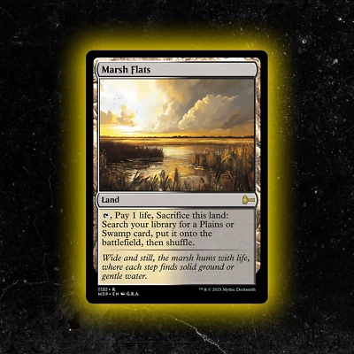 Marsh Flats - Custom Magic: The Gathering Card - High-Quality - Image 1 of 4