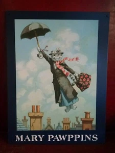 Mary PAWPINS spoof on Mary Poppins Cats metal sign - Picture 1 of 1