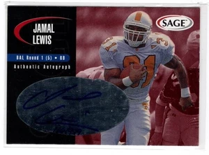 2000 SAGE #A24 Jamal Lewis Autographs Red serial #'d 166/999 Auto - Bild 1 von 2