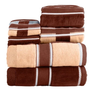 Juego de toallas de 6 piezas - 525 GSM 100% algodón accesorios de baño - 2 toallas de baño,... - Imagen 1 de 6