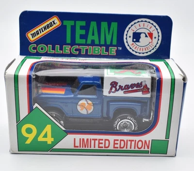 Matchbox Superfast Ford Flareside Pickup Atlanta Braves blu baseball 1994 - Immagine 1 di 2