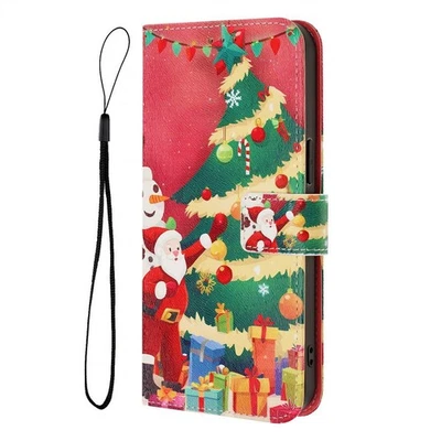 Santa Christmas Wallet Phone Case for Google Pixel 6 7 8 9 10 Pro XL 6A 7A 8A 9A - Image 1 of 4