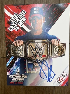 Mini póster foto firmado por John Cena de la WWE Summerslam 2025/500 11 x 14 - EXCLUSIVO Foto 1 de 3