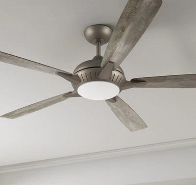 Dyno XL by Minka Aire F1001-BNK. Burnished Nickel, Savannah Gray Blades, Etched - Image 1 of 4