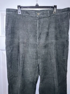 Винтажные мужские зеленые брюки Haggar 38x30 на вельветовой молнии с карманами классического покроя - Изображение 1 из 4