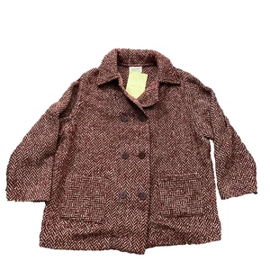 NWT Boyne Valley Weavers 1X Wool Alpaca Angora Double Breasted Weave Jacket - Picture 1 of 10