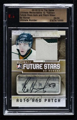 2012-13 ITG Ultimate Memorabilia 12th Edition Silver /24 Bo Horvat Patch Auto - Image 1 of 2