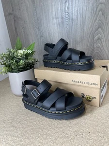 Dr. Martens Voss II Sandals UK Size 3, Black, Brand New - Picture 1 of 6