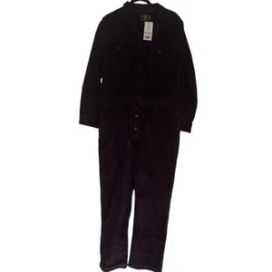 Neu mit Etikett Dockers LANGÄRMLIGER CORDUROY Overall schwarz LARGE Y2K Kordelzug - Bild 1 von 9