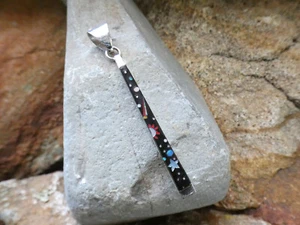 Sonne & Sterne Galaxie Micro Inlay Sterlingsilber Edelstein Stab Stab Anhänger AN2 - Bild 1 von 9
