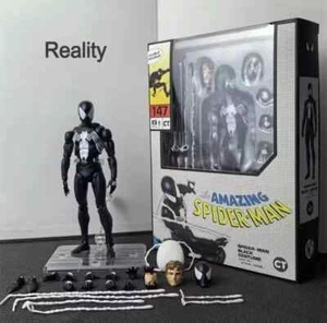 !New MAFEX No.147 Spider-Man Black#Costume COMIC Ver. Action Figure CT Ver.Toys@ - Picture 1 of 5