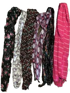 Youth Girls Lot Of 6 Fashion Scarves Pink Black Purple Clothing Accessories VGUC - Picture 1 of 23