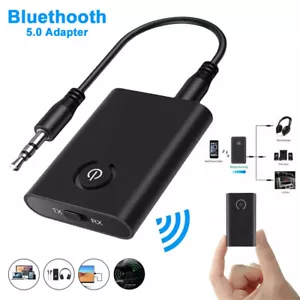Adattatore trasmettitore 5.0 ricevitore Bluetooth jack wireless 3,5 mm audio aux 2 in 1 - Foto 1 di 18
