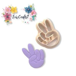 Cortador de arcilla polimérica Peace Sign para pendientes hechos a mano - Imagen 1 de 5