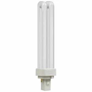 2x Lampadina Fluorescente Compatta 18W G24D-2 2 Pin Doppio Giro Tipo D Crompton - Foto 1 di 3
