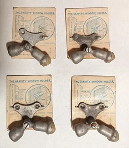 Original 1940s /50s Vintage The gravity window holder set of 4 NOS - Picture 1 of 3
