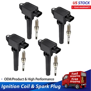4 pack Energy Ignition Coil & Spark Plug for Mazda 3/ 6/ CX-3/ CX-5/ MX-5 UF656 - Picture 1 of 7