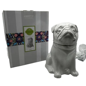 Scentsy White Pug Dog Puppy Wax Warmer New Retired - Picture 1 of 12