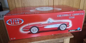 SOLIDO ref: 1201 CHEVROLET CORVETTE 1958 Die-Cast Model Car 1/12 Scale Red/White - Picture 1 of 10