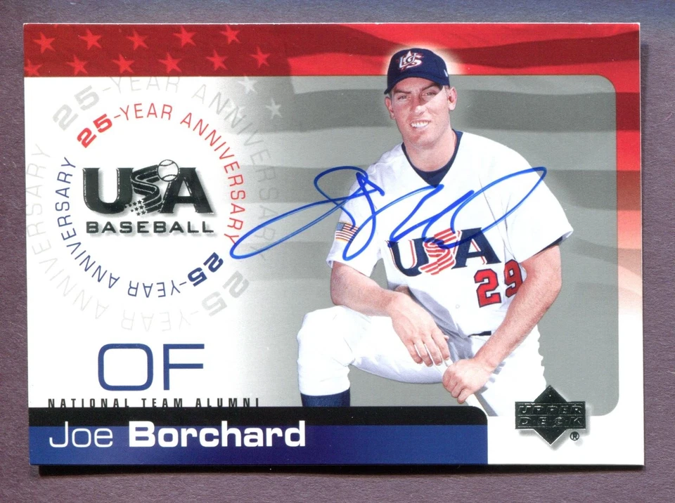 2004 UD USA Baseball 25th Anniversary #21 Joe Borchard Autographed Signed AUTO - Image 1 of 1