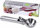2Pcs Ice Cream Scoop W/ Trigger Stainless Steel Cookie Water Melon Dough Spoon