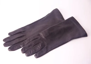 Vintage Dents of London by Royal Appointment Damen Handschuhe in weichem schwarzem Leder - Bild 1 von 7