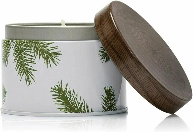 Thymes 0521493000 Frasier Fir Tin Candle Container - White