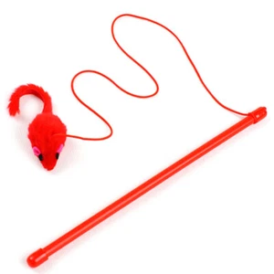 Hot Selling Pet Cat Toy Cute Design Mouse Teaser Wand Plastic Toy for Kitten Toy - Picture 1 of 5