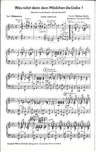 Noten f. Orchester * Was nützt denn dem Mädchen die Liebe * Darum trinken wir no - Bild 1 von 2