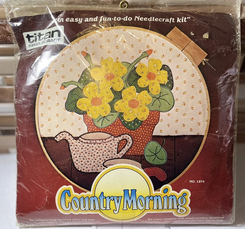Titan Needlecraft "Country Morning #1374 Contado Punto de Cruz Nuevas Flores Selladas Foto 1 de 2