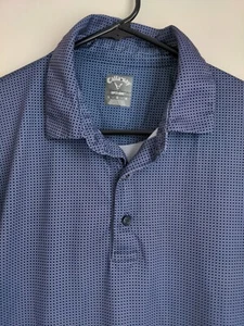 Camisa polo de golf Callaway para hombre grande azul marino a cuadros Opti Dri Tech clásica preppy - Imagen 1 de 9