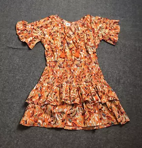 Aerie Womens Dress Large Orange Mini Smocked Waist Sundress - Picture 1 of 10