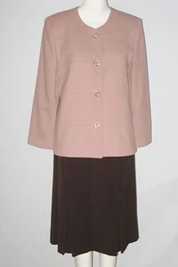 Blazer con botones STEFI LARA talla 10 rosa 100 % lana totalmente forrado (Hecho en Canadá) - Imagen 1 de 4