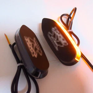 HongK GSXR LED Black Mirror Base With Signal For Suzuki Gsxr 600 750 1000 06-08 - Bild 1 von 8