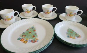Corelle HOLIDAY MAGIC Christmas Tree 4 Mugs, Saucers, Luncheon, Dinner Plates - Picture 1 of 12