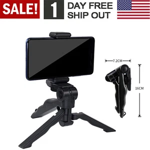 Mini Folding Phone Tripod Selfie Stick for iPhone 1/4" Camera Mount Stand - Picture 1 of 12