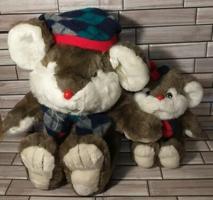 Target Exclusive Mouse Plush with Squeaker in Ear Large and Small Lot Christmas  - Picture 1 of 7