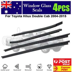 4X For Toyota Hilux Double Cab Door 05-15 Window Moulding Trim Weather Strip New - Picture 1 of 12